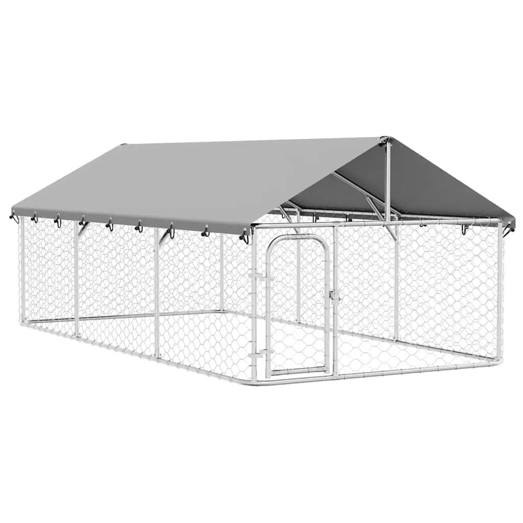 Outdoor Dog Kennel with Roof 400x200x150 cm 171499 - Best Sellers From $10