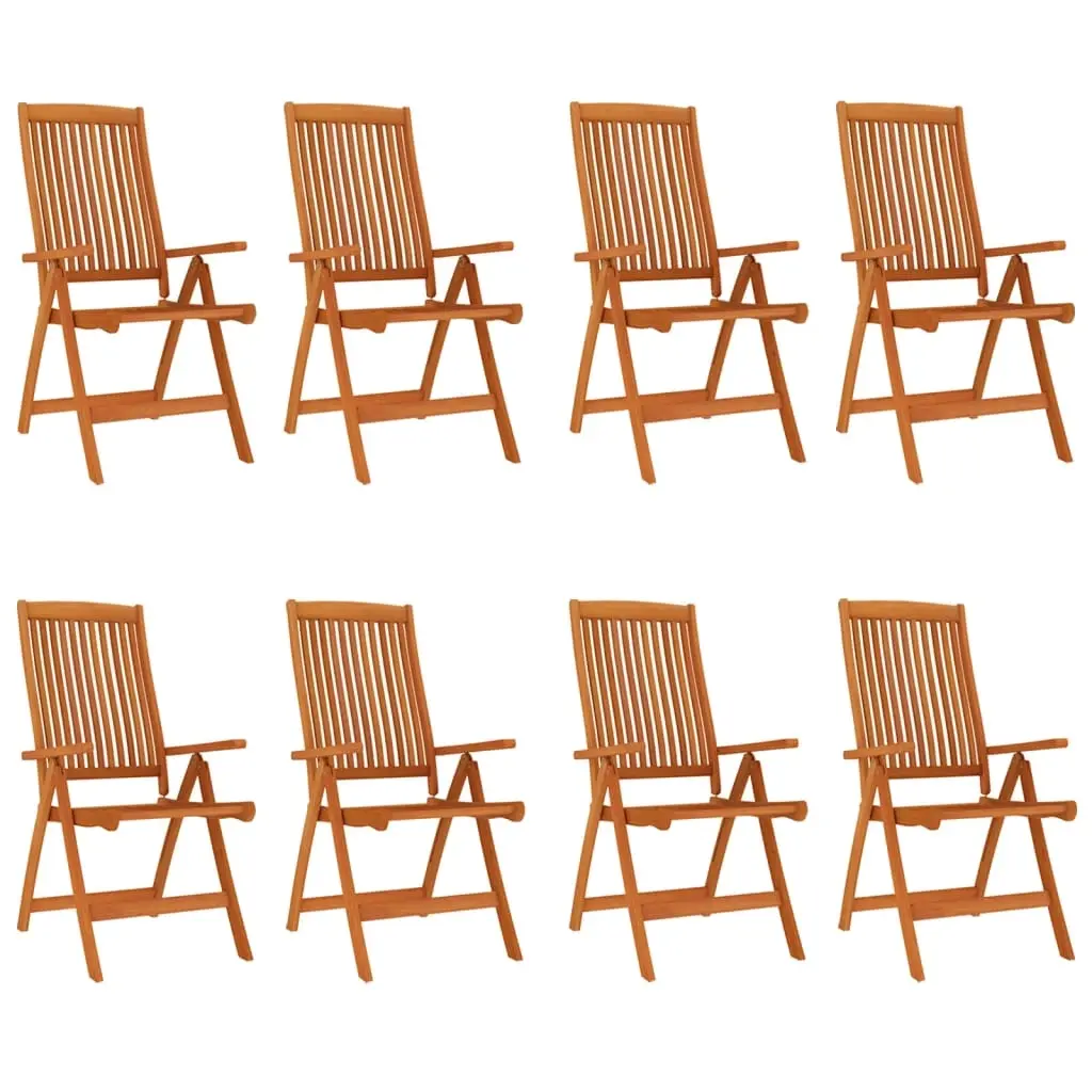 Folding Garden Chairs 8 pcs Solid Wood Eucalyptus 3087346 - Furniture