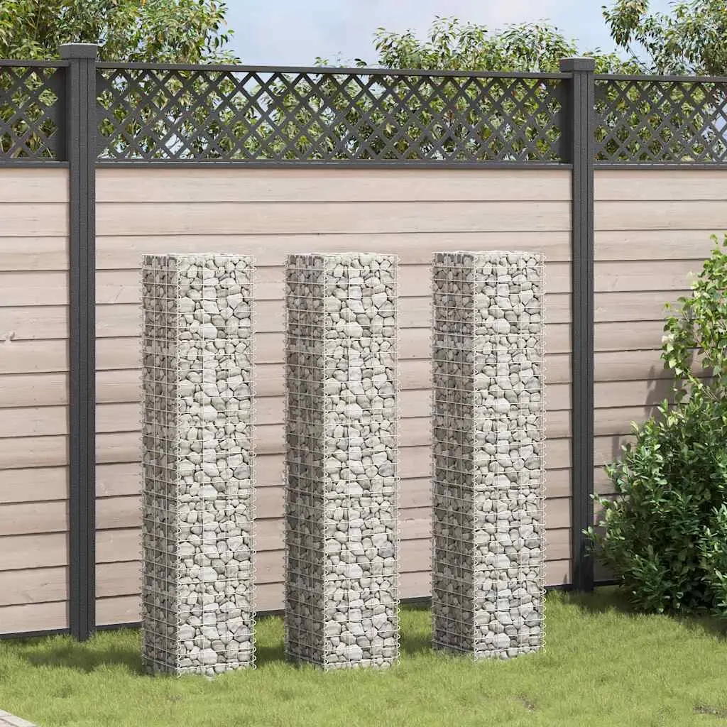 Gabion Raised Beds 3 pcs 30x30x150 cm Iron 151250 - Home & Garden