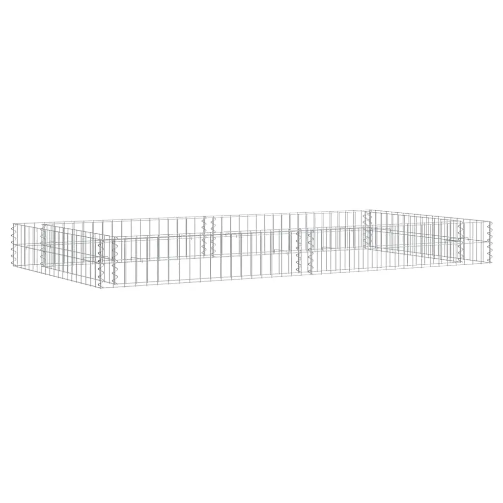 Gabion Raised Bed Galvanised Steel 200x100x20 cm 151312 - Home & Garden