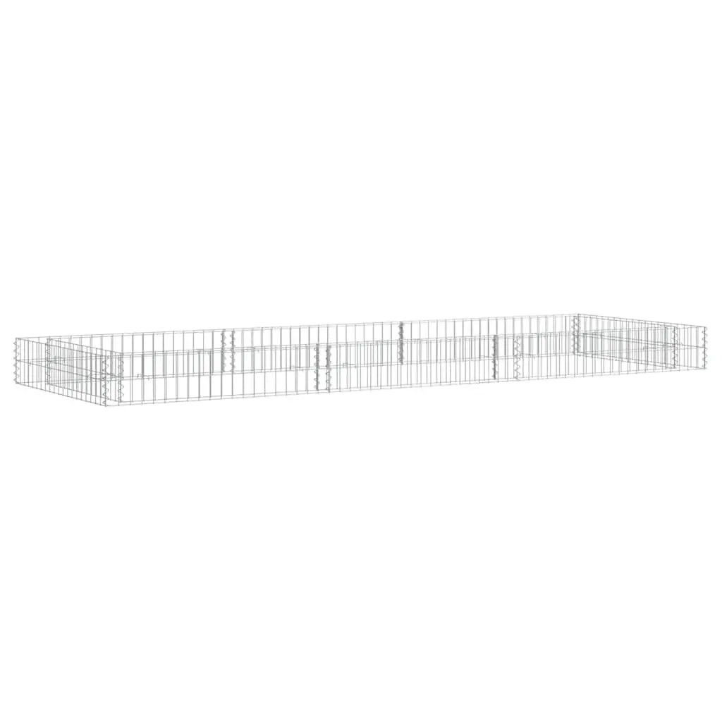 Gabion Raised Bed Galvanised Steel 300x100x20 cm 151313 - Home & Garden