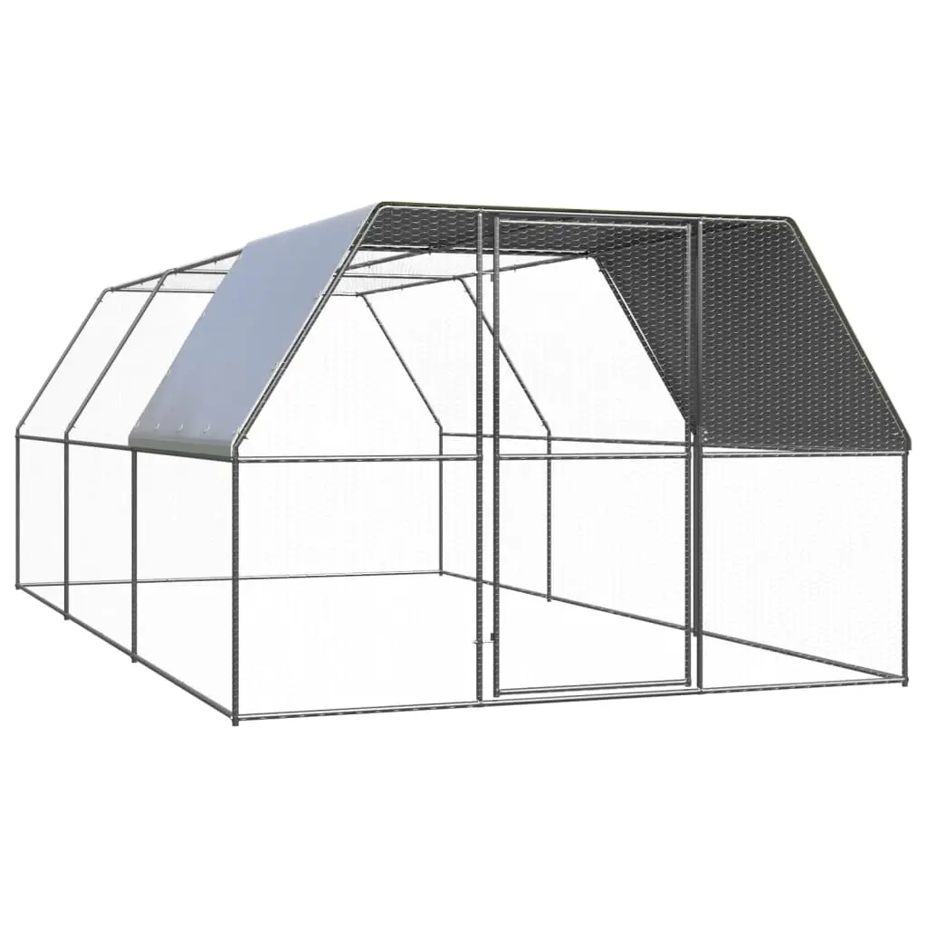 Outdoor Chicken Cage 3x6x2 m Galvanised Steel 3089325 - Pets