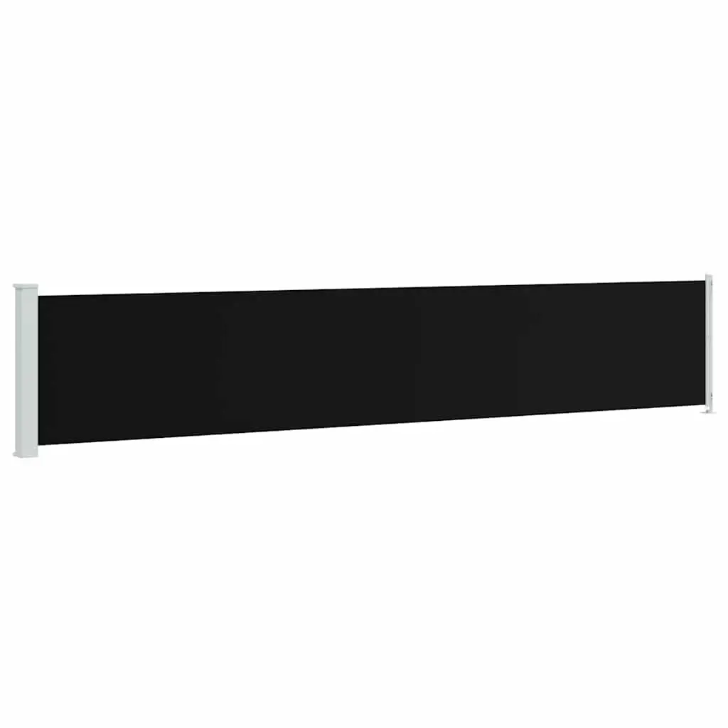 Patio Retractable Side Awning 117x600 cm Black 317946 - Home & Garden