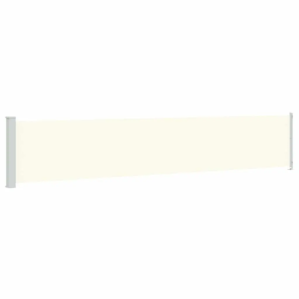 Patio Retractable Side Awning 117x600 cm Cream 317947 - Home & Garden
