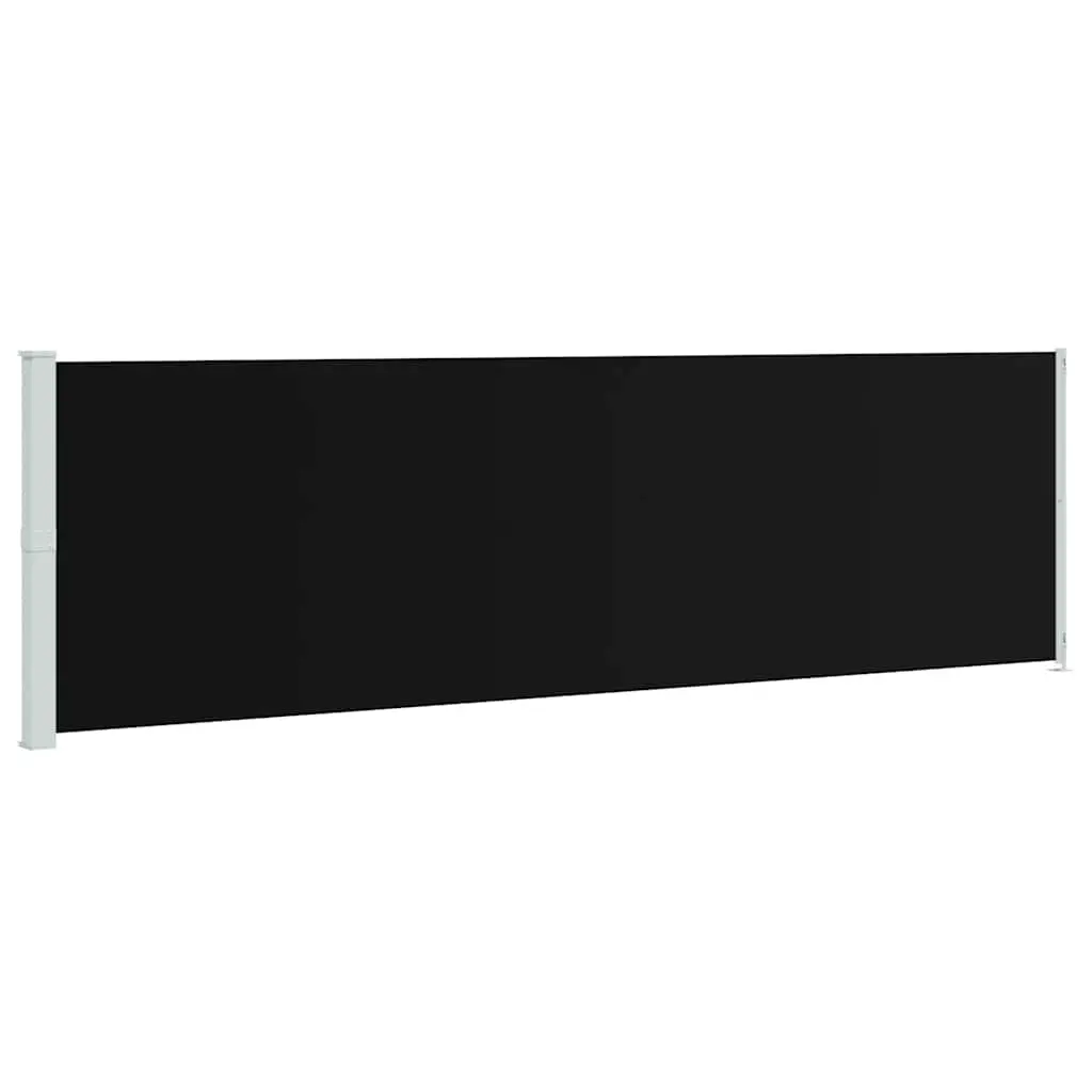 Patio Retractable Side Awning 180x600 cm Black 317964 - Home & Garden