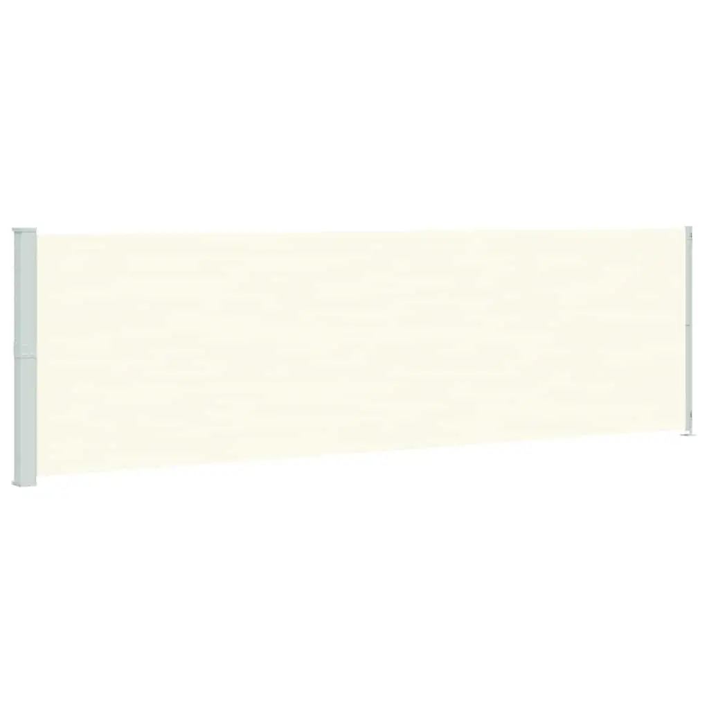 Patio Retractable Side Awning 180x600 cm Cream 317965 - Home & Garden