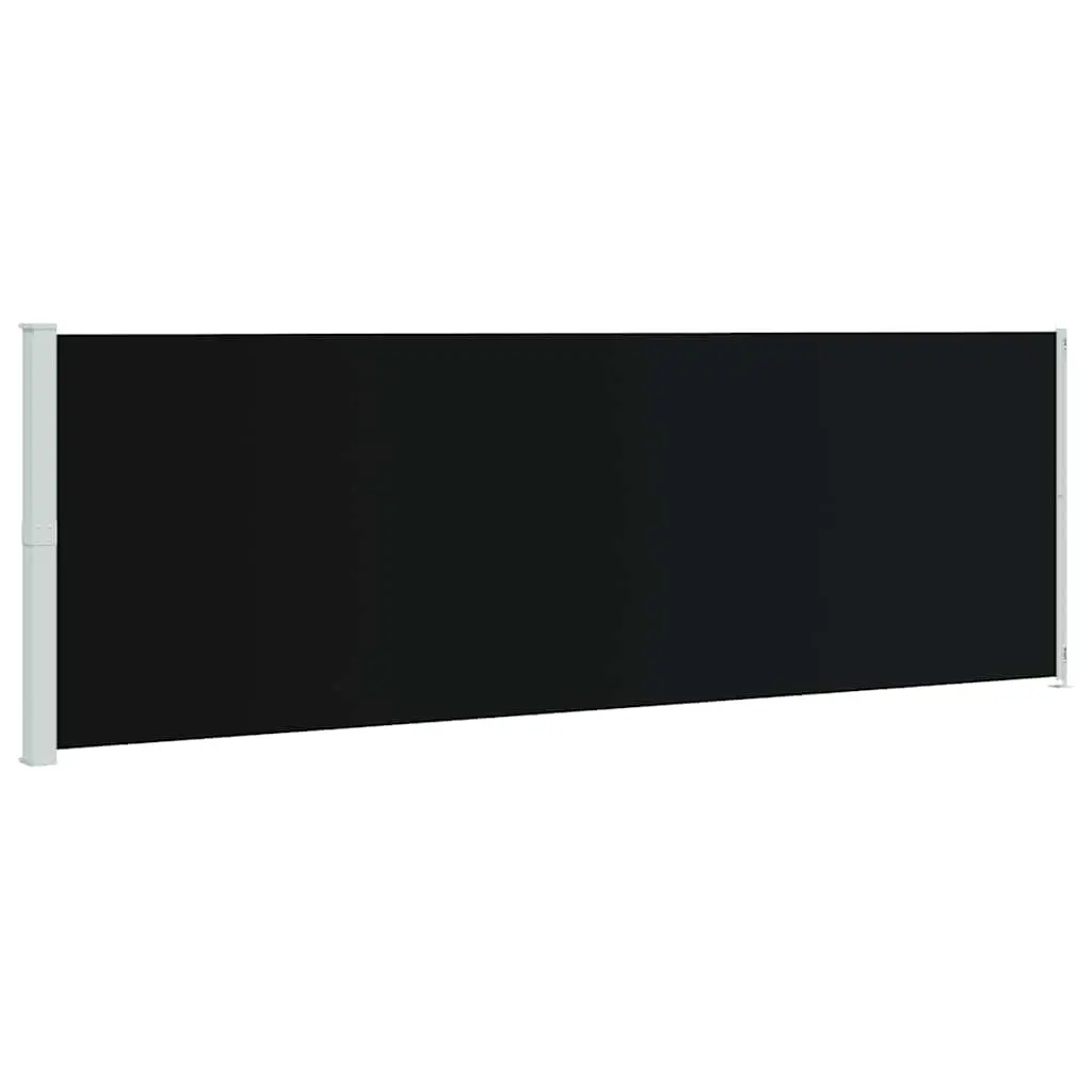 Patio Retractable Side Awning 200x600 cm Black 317970 - Home & Garden