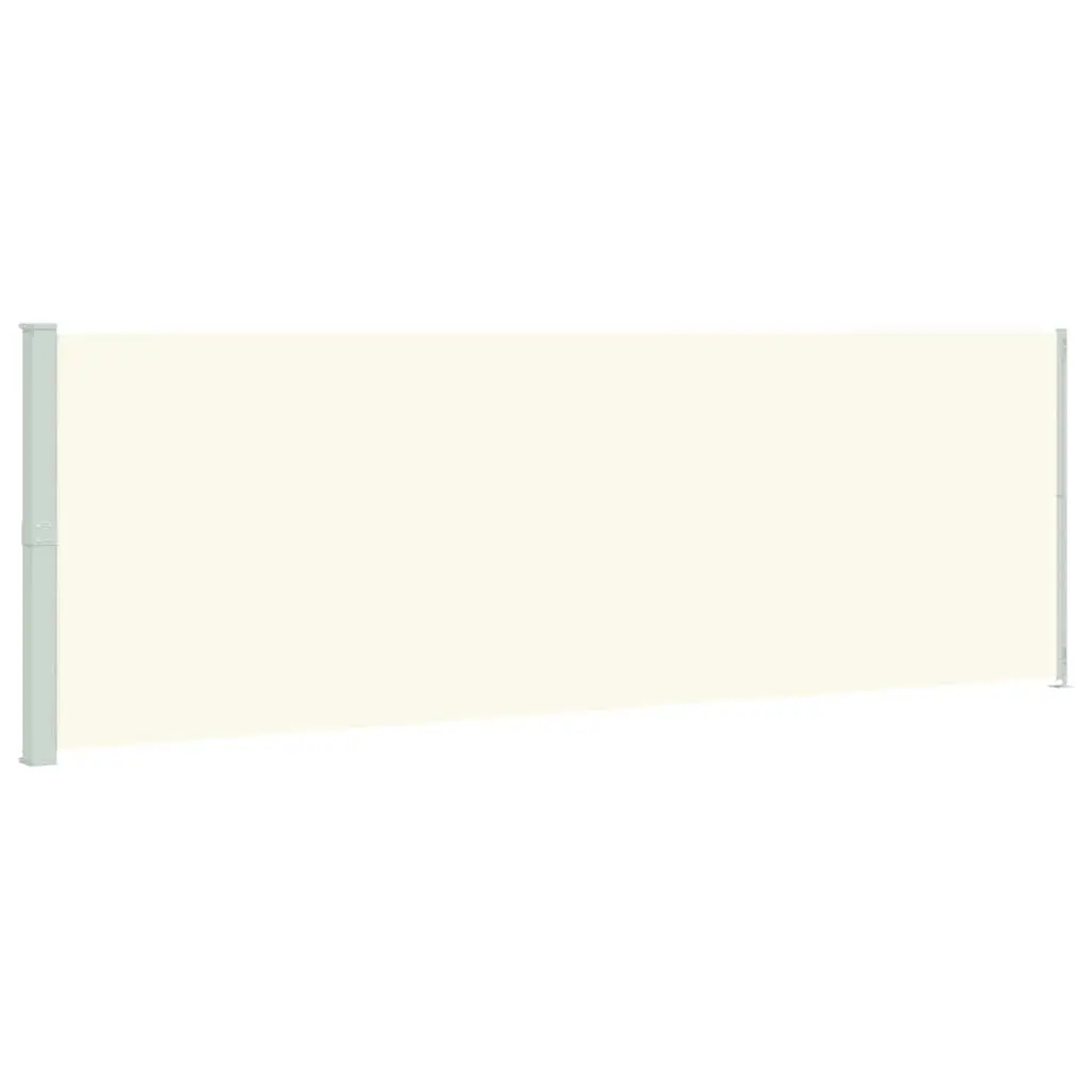 Patio Retractable Side Awning 200x600 cm Cream 317971 - Home & Garden