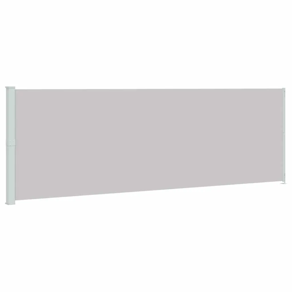 Patio Retractable Side Awning 200x600 cm Grey 317974 - Home & Garden