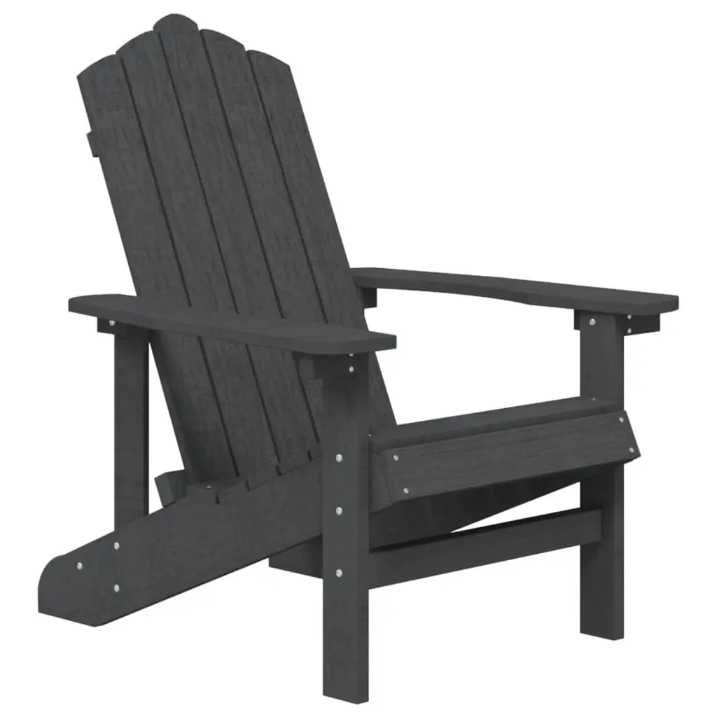 Garden Adirondack Chair HDPE Anthracite 318638 - Furniture