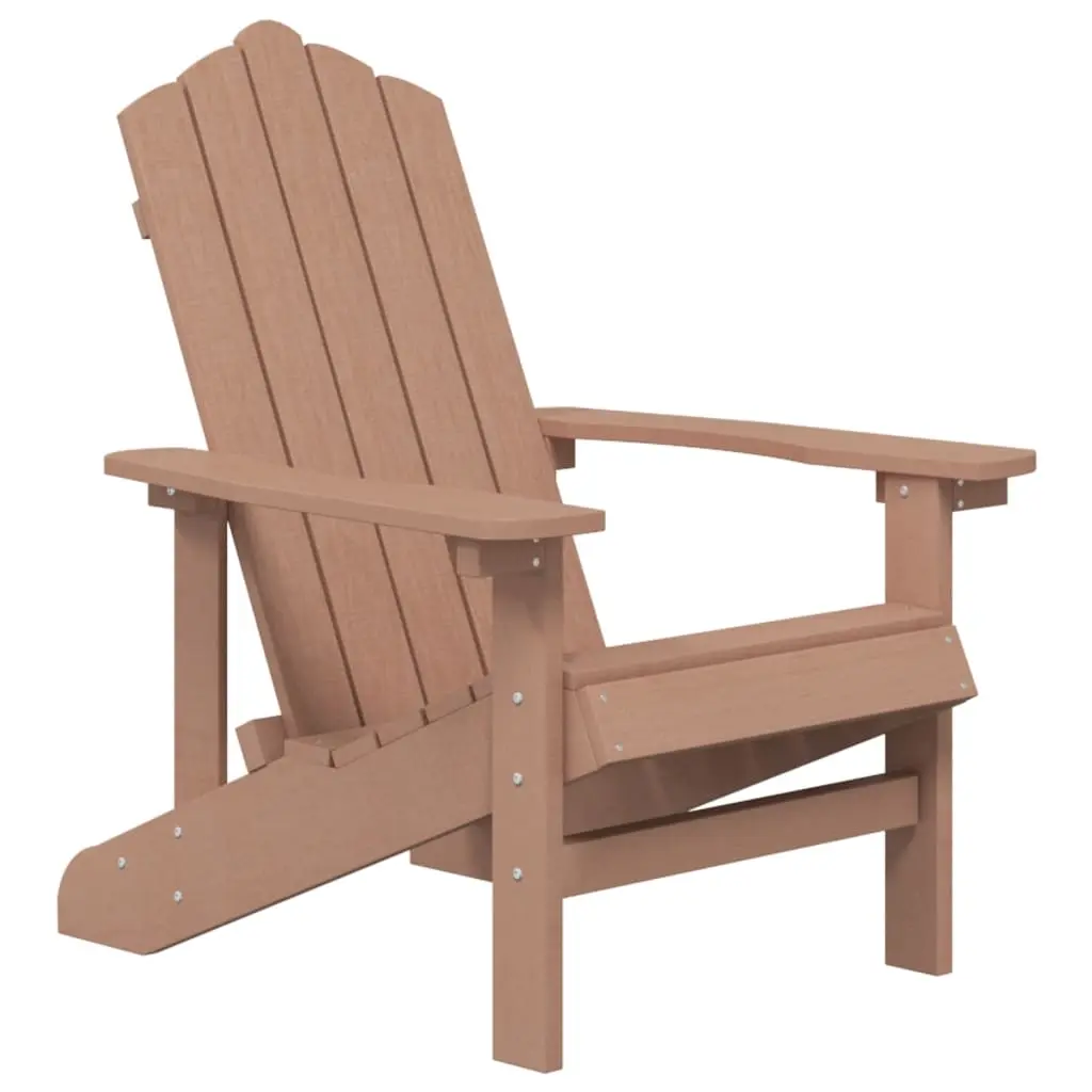 Garden Adirondack Chair HDPE Brown 318639 - Furniture