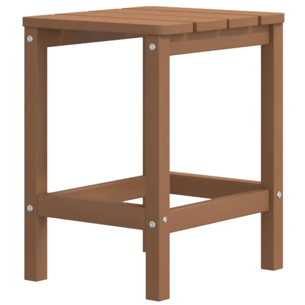 Garden Adirondack Table Brown 38x38x46 cm HDPE 318643 - Furniture