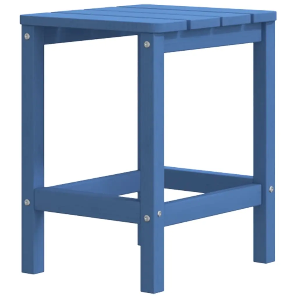 Garden Adirondack Table Aqua Blue 38x38x46 cm HDPE 318644 - Furniture