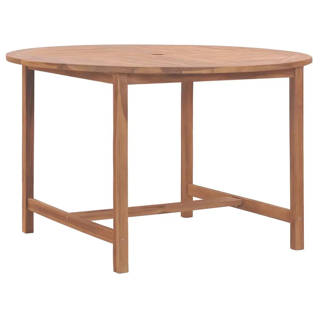 Garden Dining Table Ø110x75 cm Solid Wood Teak 318476 - Furniture