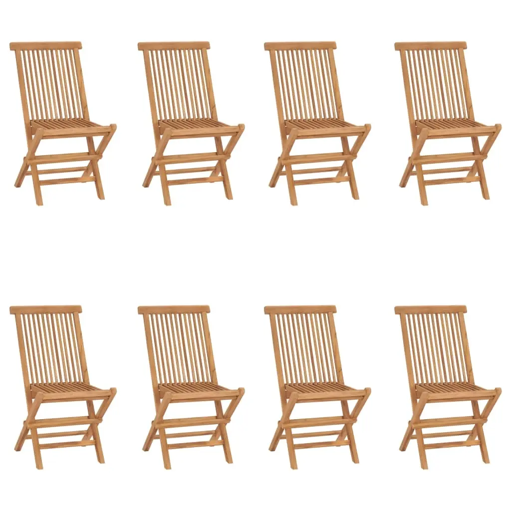 Folding Garden Chairs 8 pcs Solid Wood Teak 3096592 - Furniture