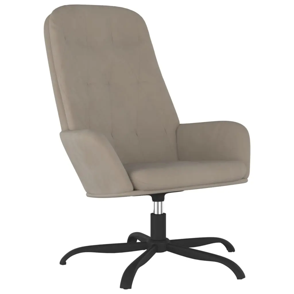 Relaxing Chair Light Grey Velvet 341205 - Furniture