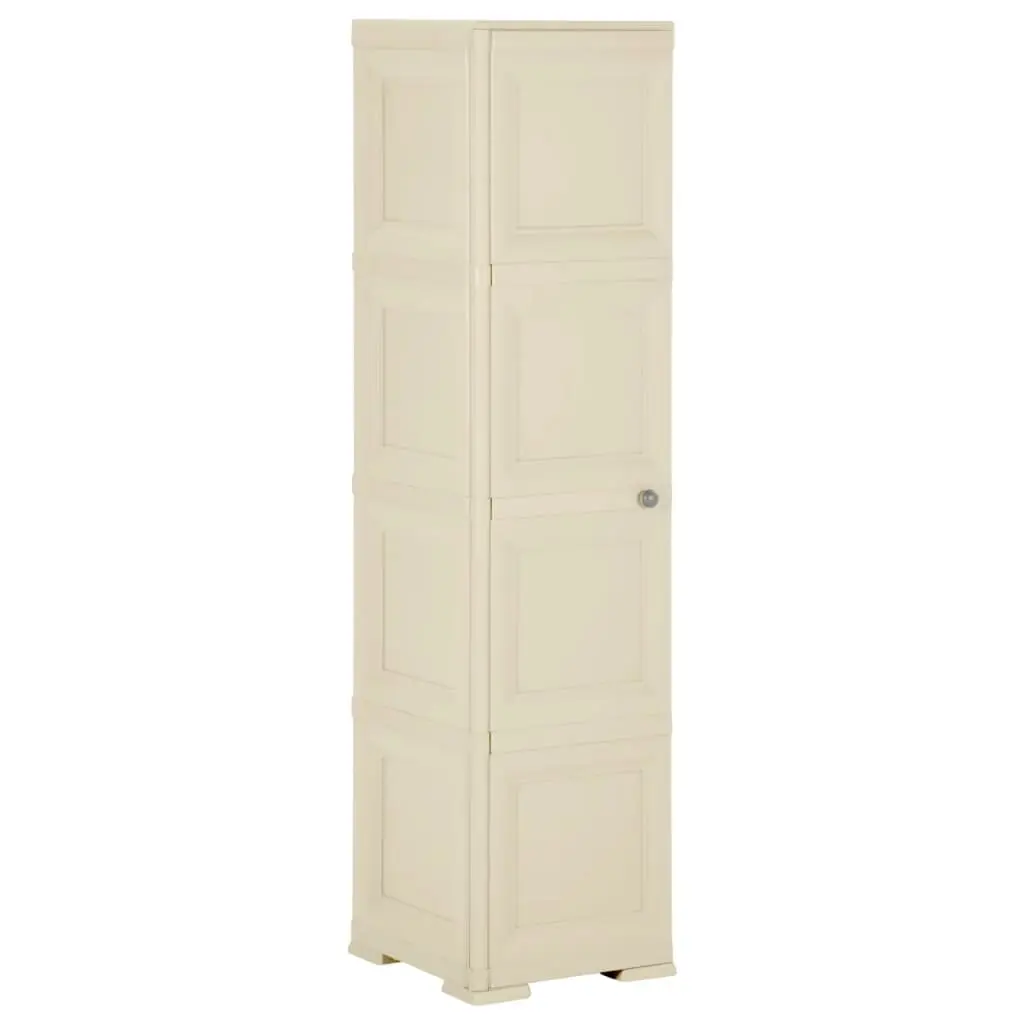 Plastic Cabinet 40x43x164 cm Wood Design Angora White 340600 - Furniture