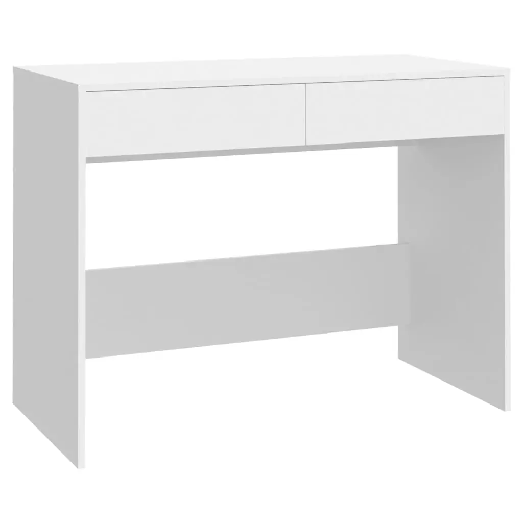 Desk White 101x50x76.5 cm Engineered Wood 809557 - Save up to 70% Off Office Furniture Specials
