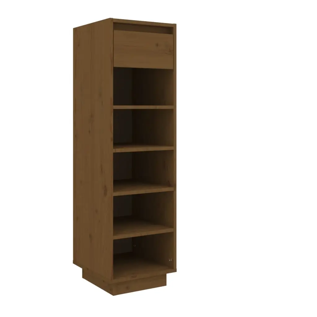 Shoe Cabinet Honey Brown 30x34x105 cm Solid Wood Pine 813558 - Home & Garden