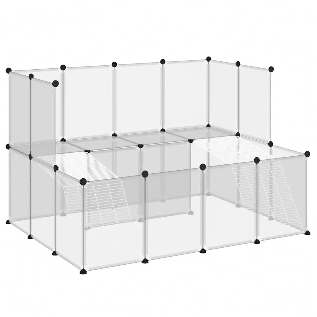 Small Animal Cage Transparent 143x107x93 cm PP and Steel 340570 - Pets