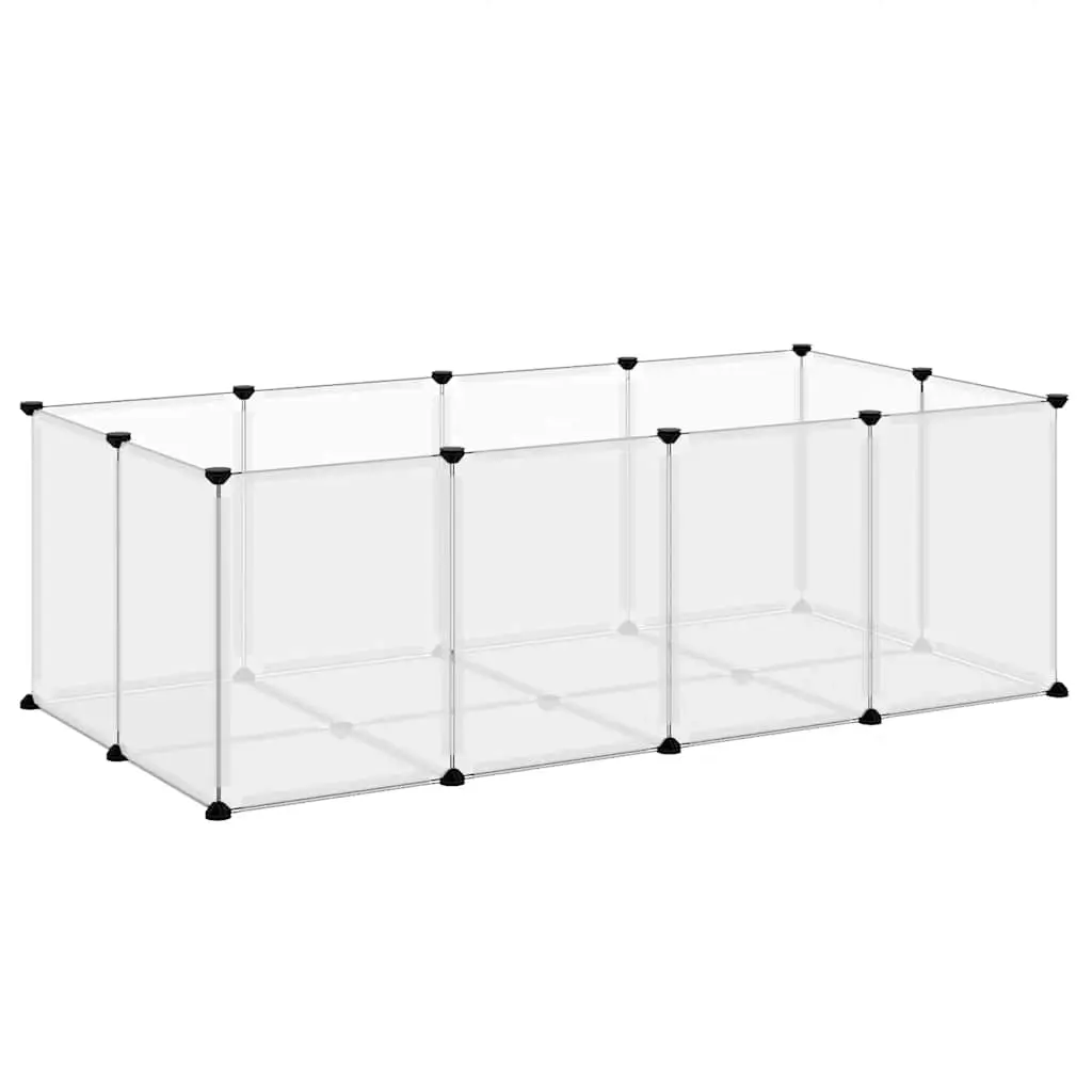Small Animal Cage Transparent 144x74x46.5 cm PP and Steel 340572 - Pets
