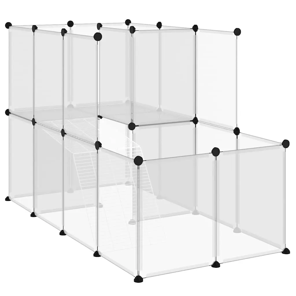 Small Animal Cage Transparent 142x74x93 cm PP and Steel 340574 - Pets