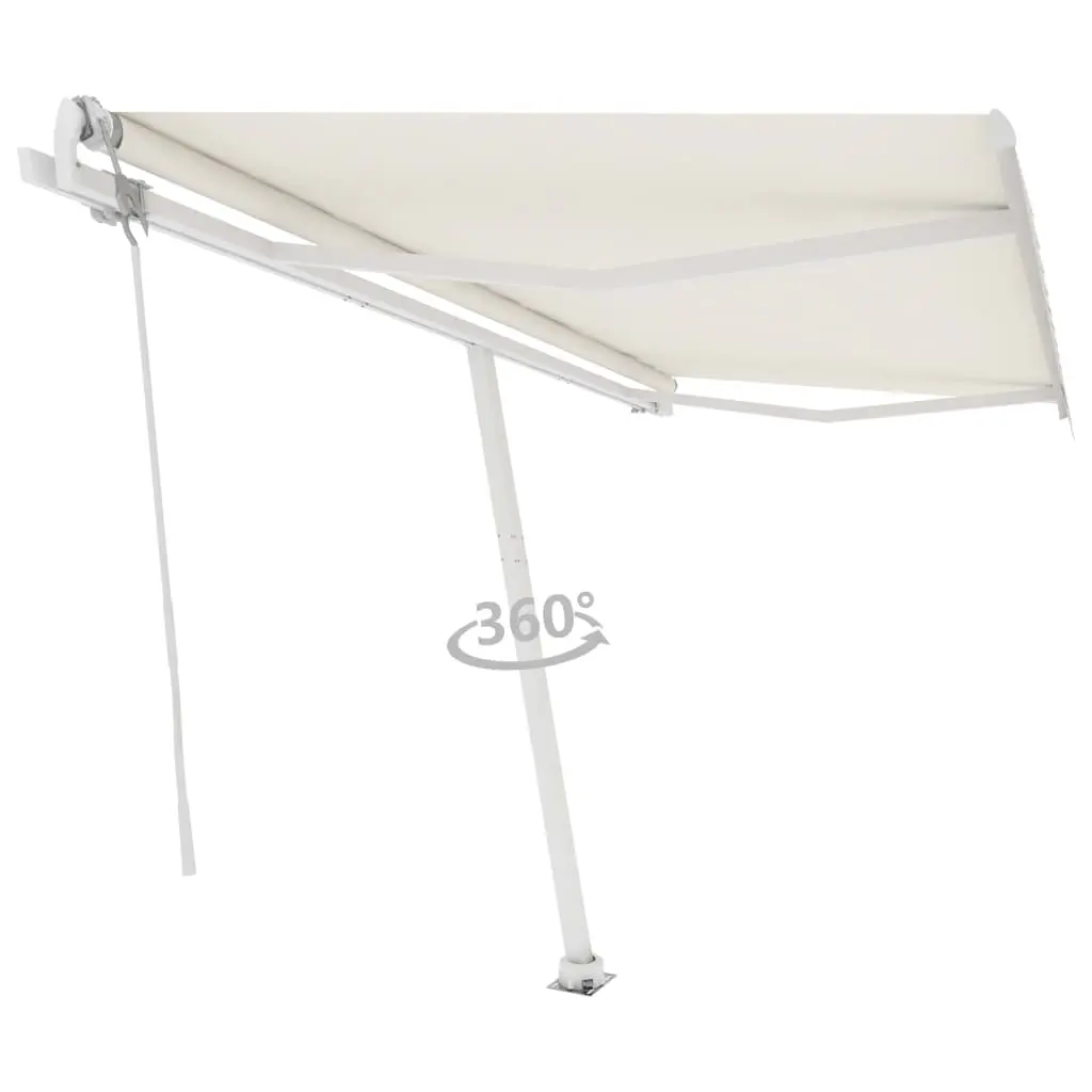 Freestanding Automatic Awning 400x300 cm Cream 3095812 - Home & Garden