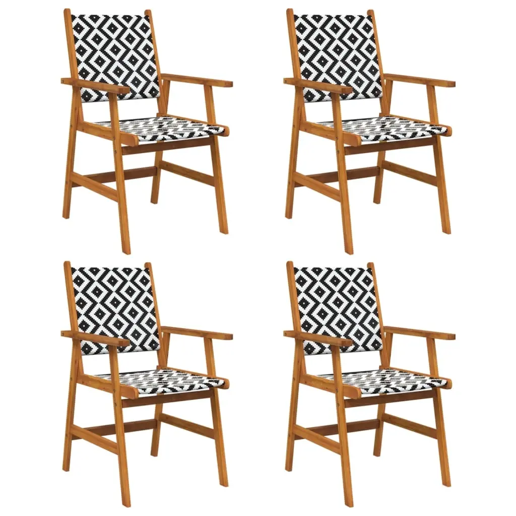 Garden Chairs 4 pcs Solid Acacia Wood 3096599 - Furniture