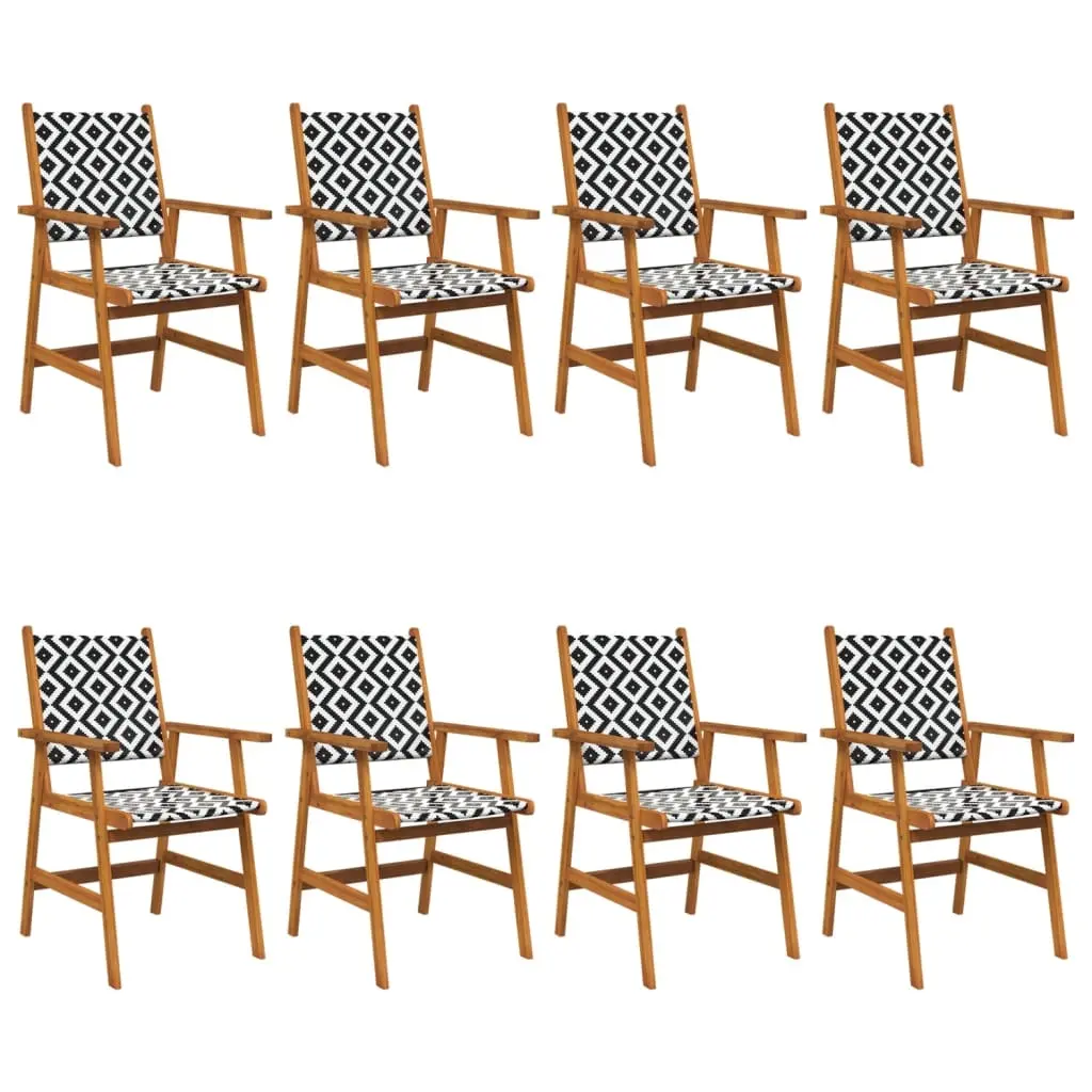 Garden Chairs 8 pcs Solid Acacia Wood 3096601 - Furniture