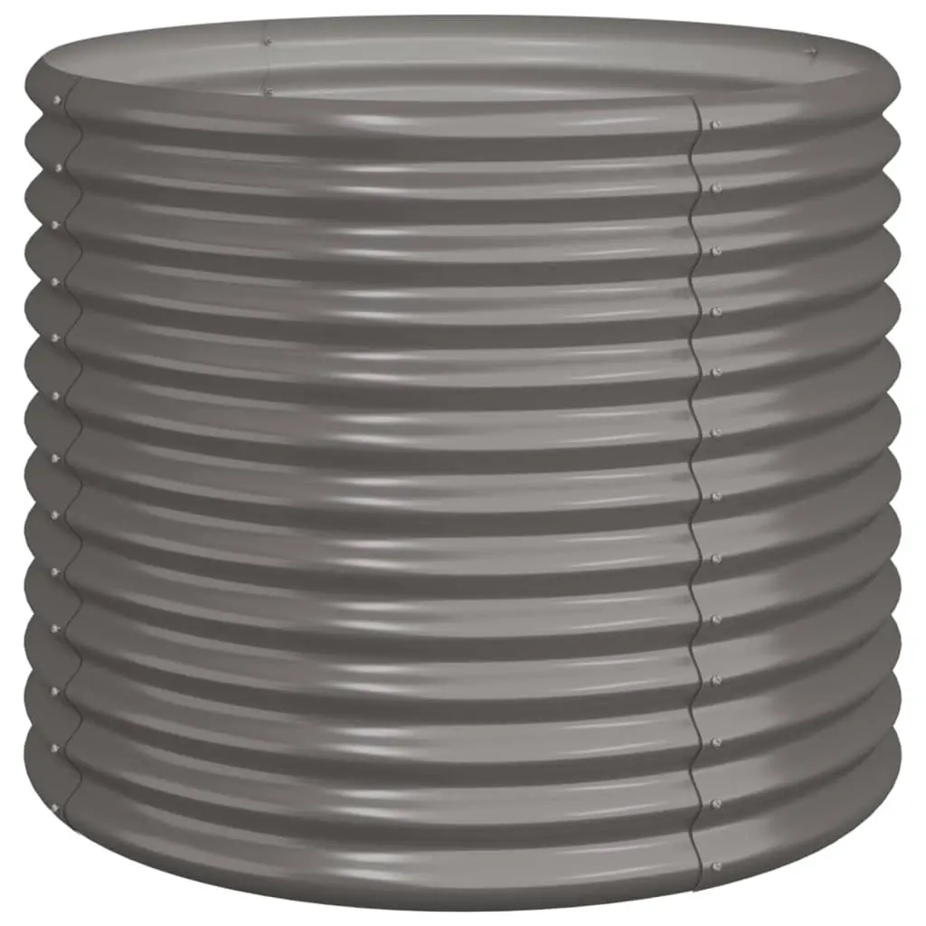 Garden Planter Galvanised Steel 80x80x68 cm Grey 318859 - Best Sellers From $10