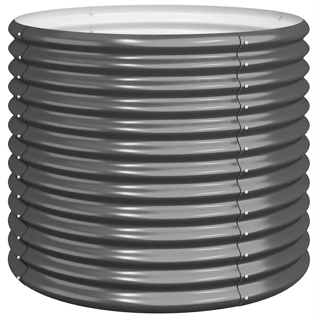 Garden Planter Galvanised Steel 80x80x68 cm Anthracite 318861 - Best Sellers From $10