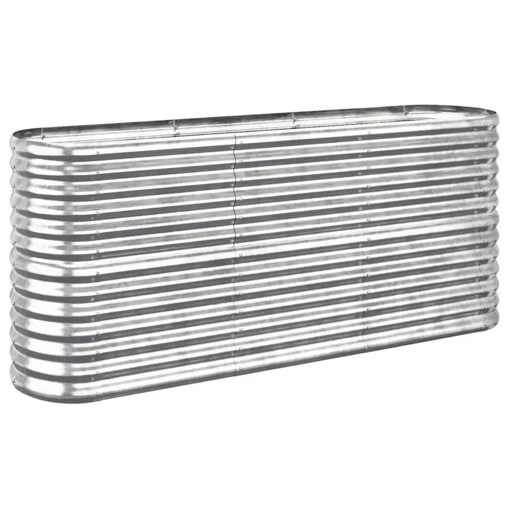 Garden Raised Bed Galvanised Steel 152x40x68 cm Silver 318897 - Home & Garden