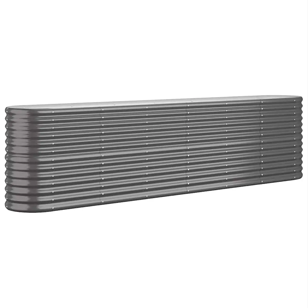 Garden Raised Bed Galvanised Steel 260x40x68 cm Anthracite 318906 - Home & Garden