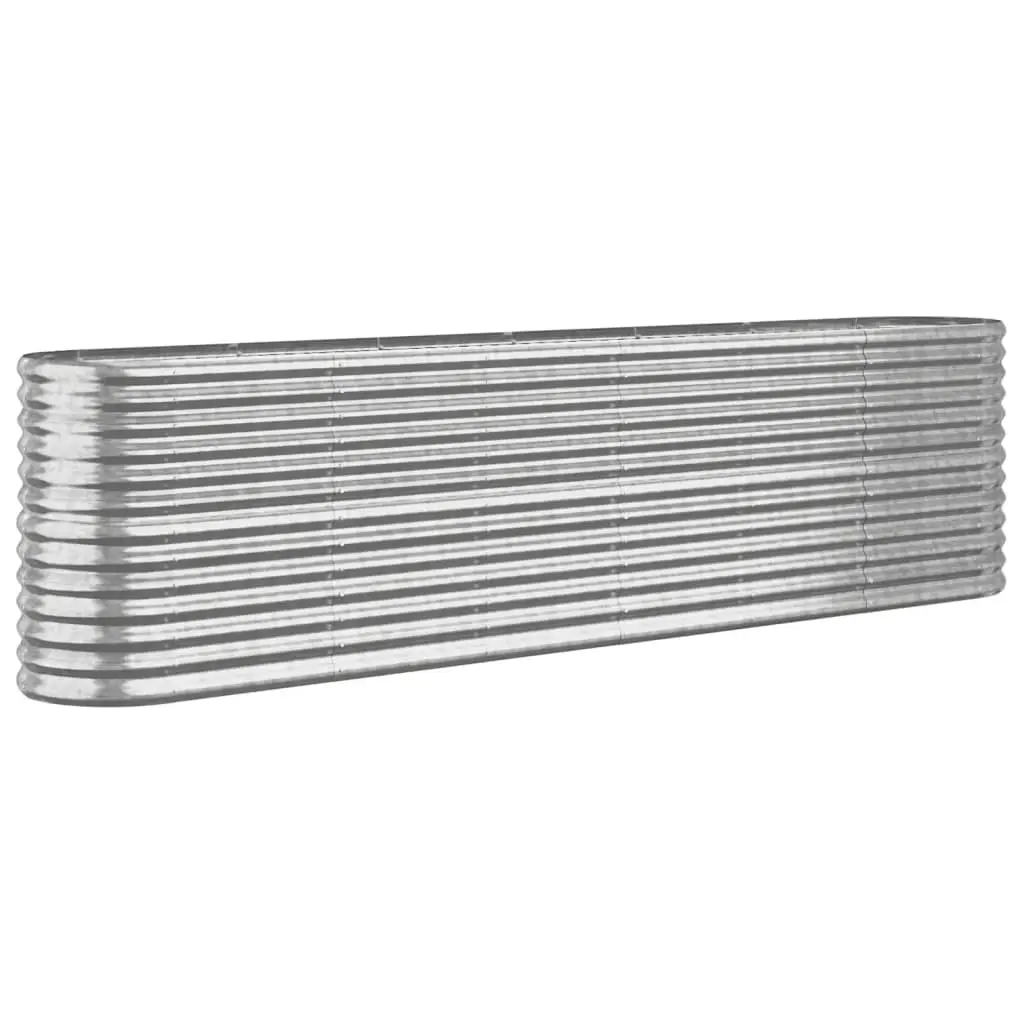 Garden Raised Bed Galvanised Steel 260x40x68 cm Silver 318907 - Home & Garden