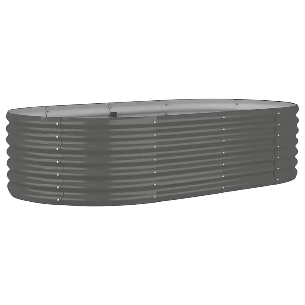 Garden Raised Bed Galvanised Steel 152x80x36 cm Grey 318914 - Home & Garden