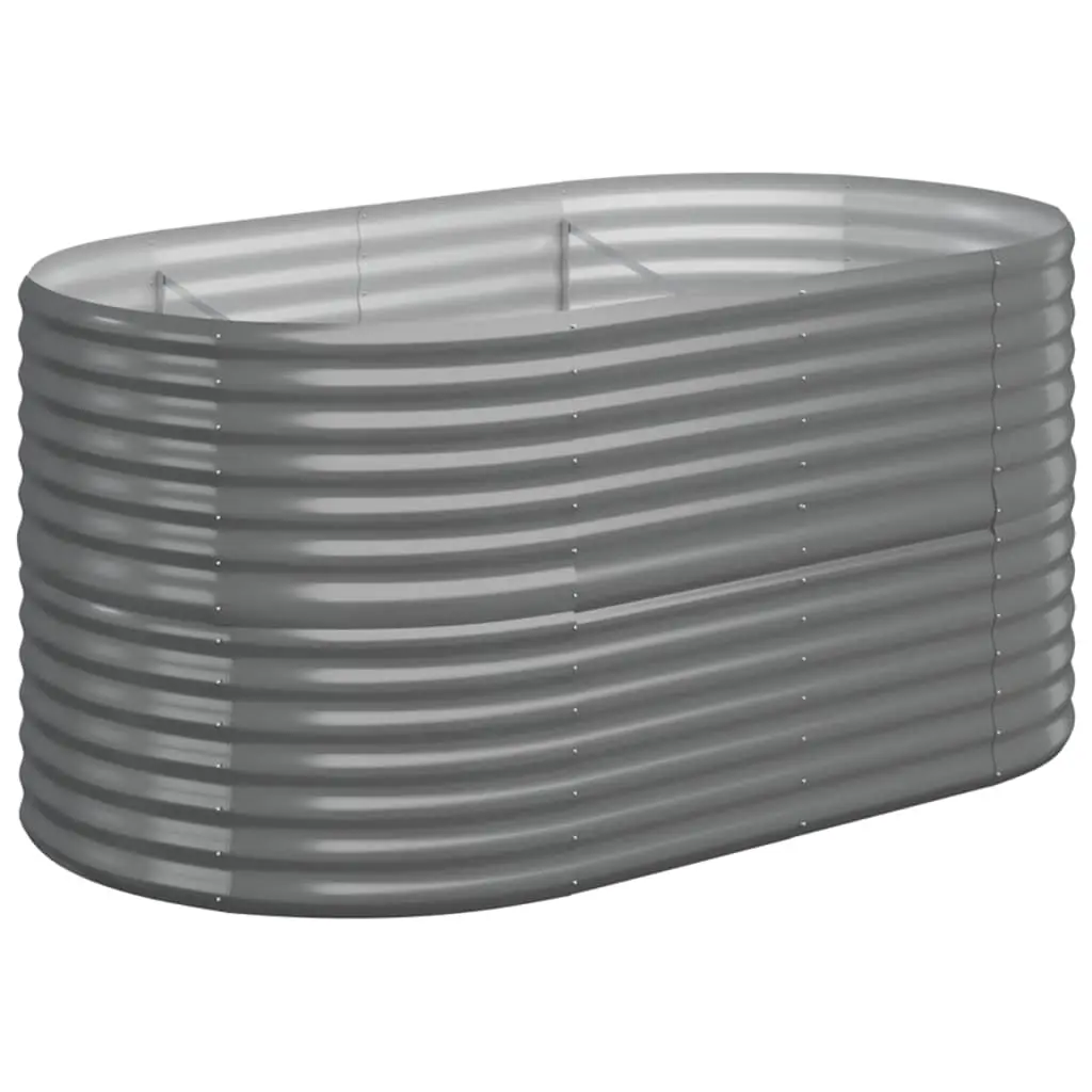 Garden Raised Bed Galvanised Steel 152x80x68 cm Grey 318949 - Home & Garden