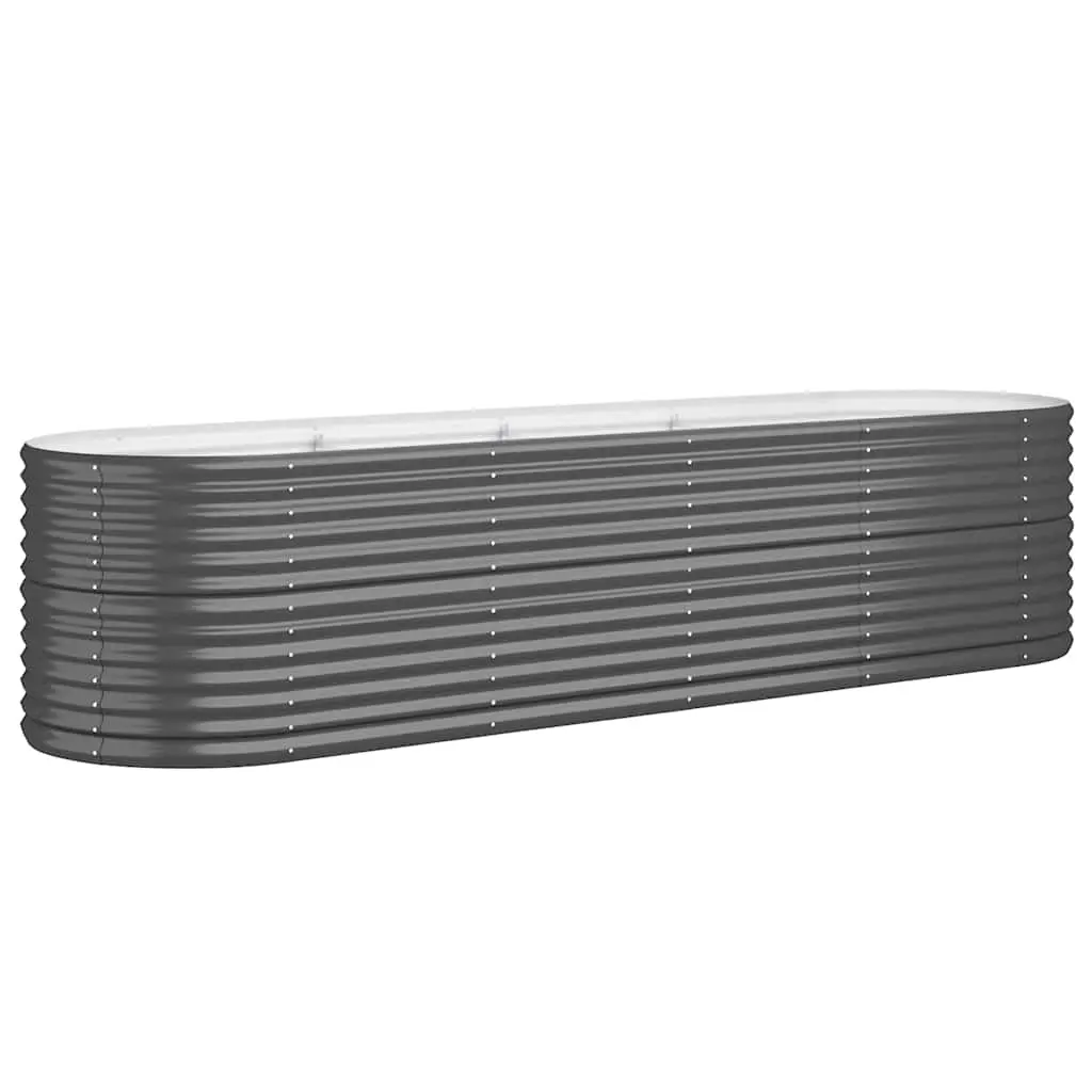 Garden Raised Bed Galvanised Steel 296x80x68 cm Anthracite 318961 - Home & Garden