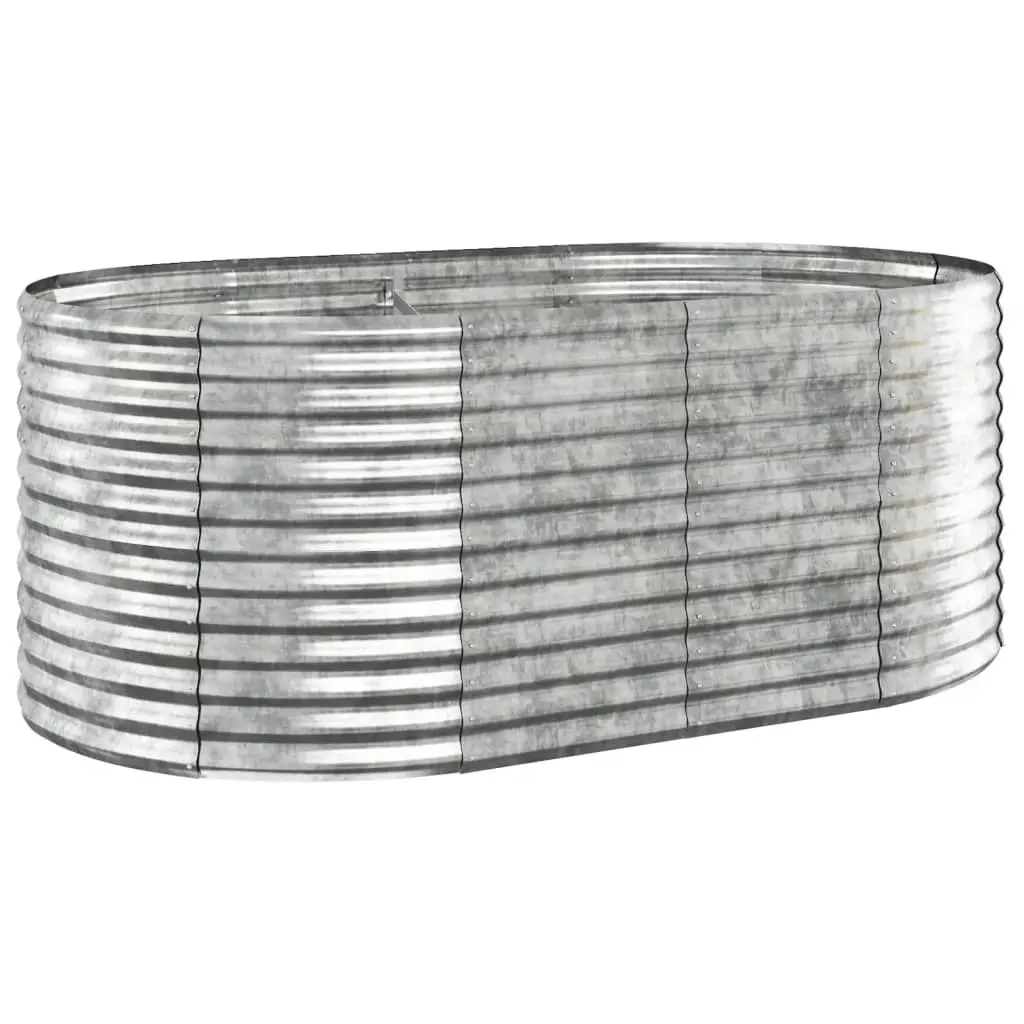 Garden Raised Bed Galvanised Steel 175x100x68 cm Silver 319062 - Home & Garden