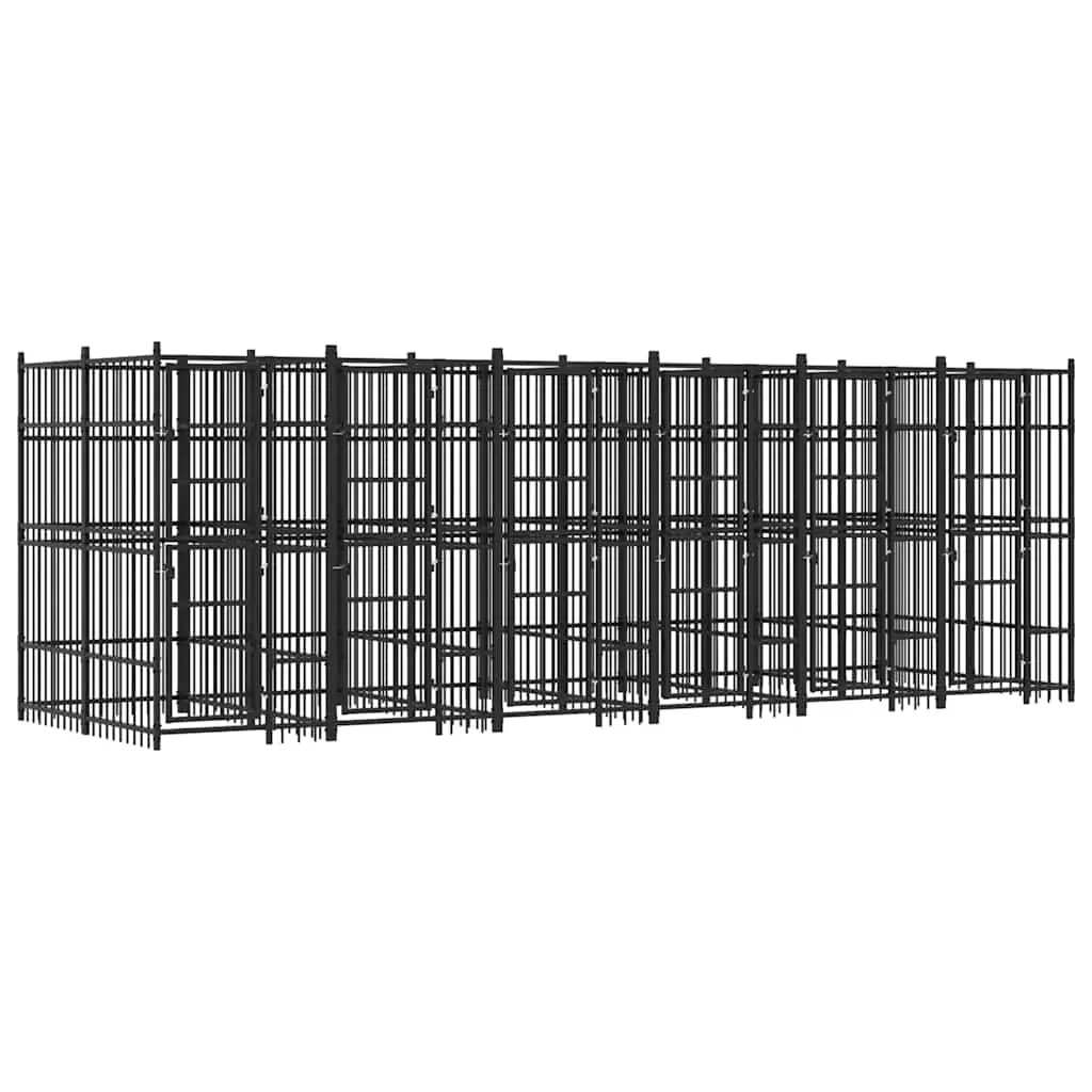 Outdoor Dog Kennel Steel 11.06 m² 3097941 - Pets