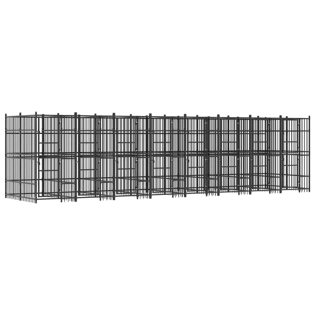 Outdoor Dog Kennel Steel 14.75 m² 3097943 - Pets