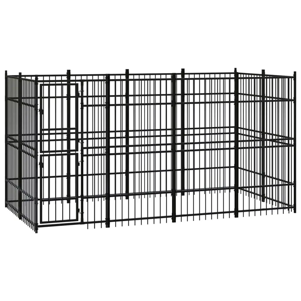 Outdoor Dog Kennel Steel 7.37 m² 3097958 - Pets