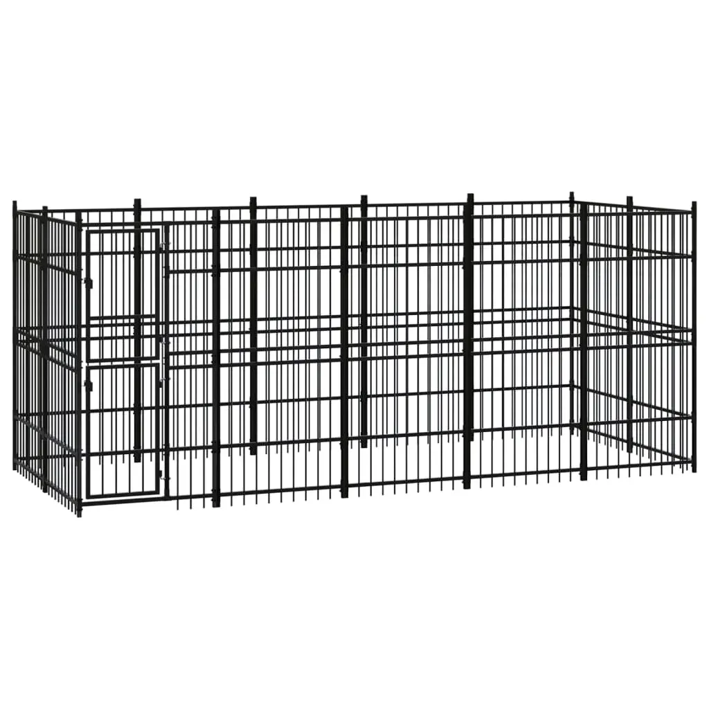 Outdoor Dog Kennel Steel 9.22 m² 3097959 - Pets