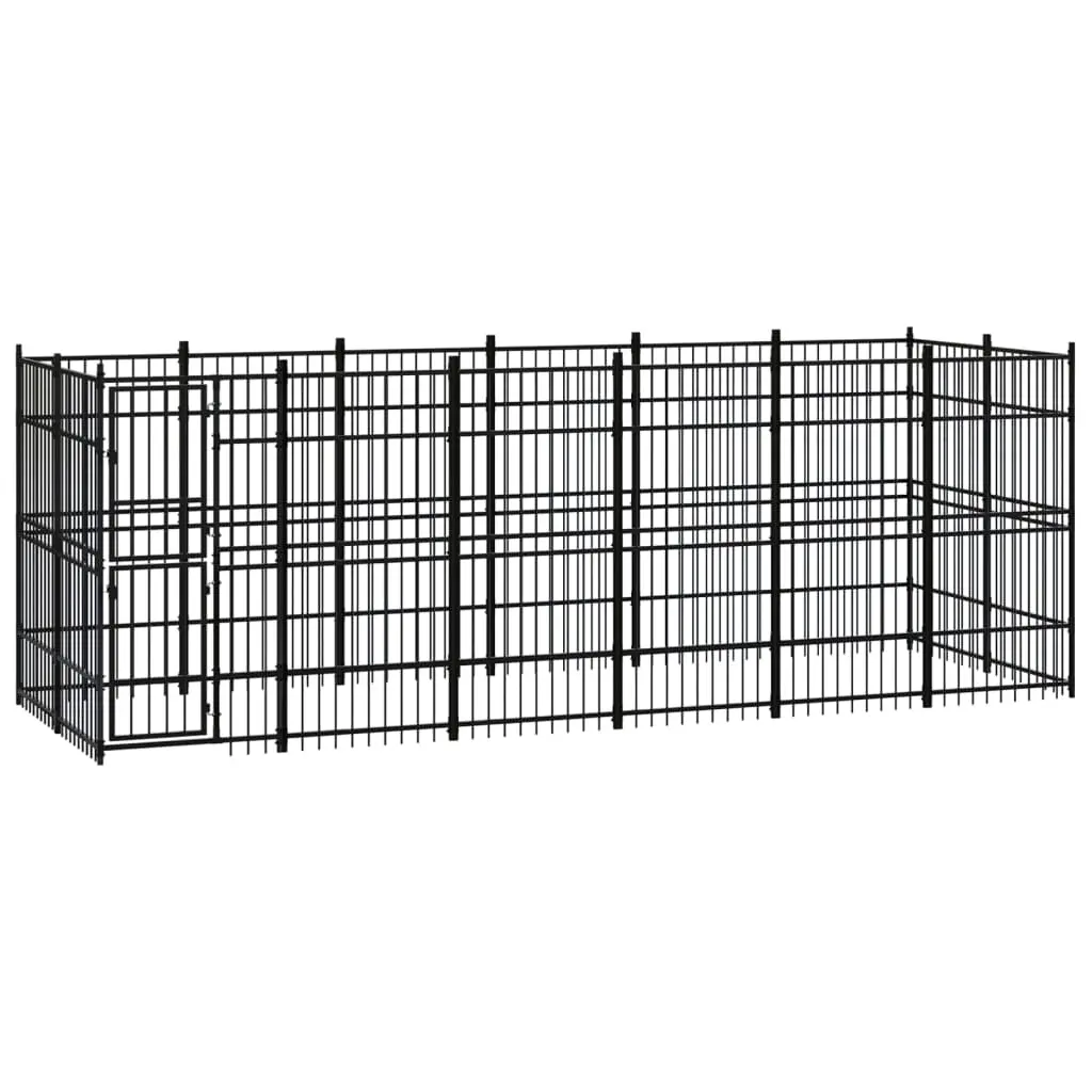 Outdoor Dog Kennel Steel 11.06 m² 3097960 - Pets