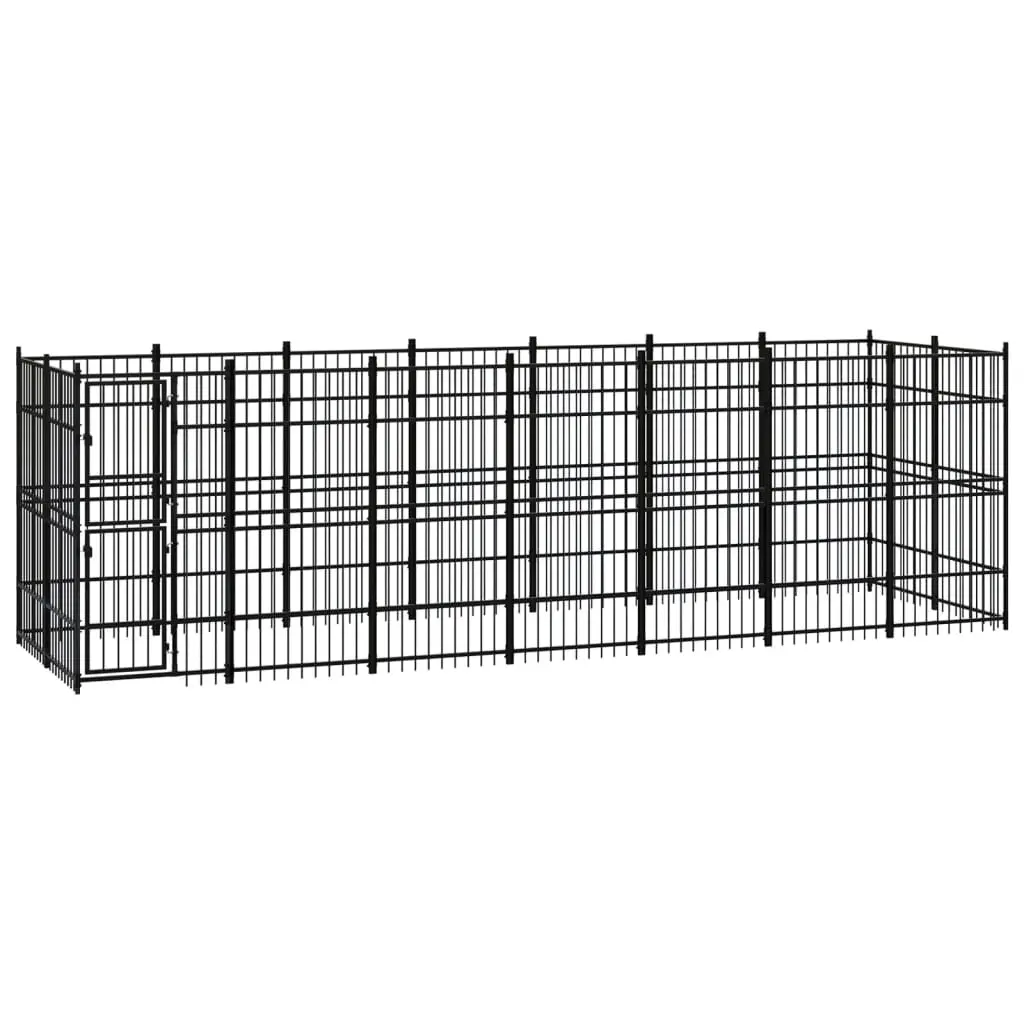 Outdoor Dog Kennel Steel 12.9 m² 3097961 - Pets