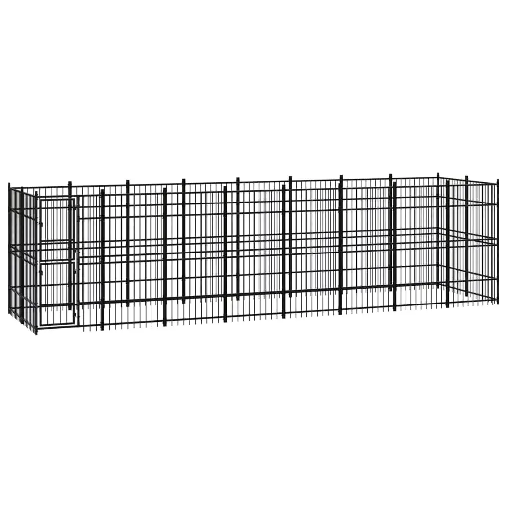 Outdoor Dog Kennel Steel 14.75 m² 3097962 - Pets