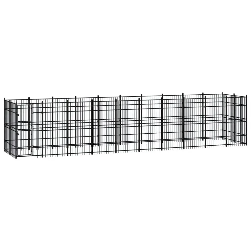 Outdoor Dog Kennel Steel 18.43 m² 3097964 - Pets