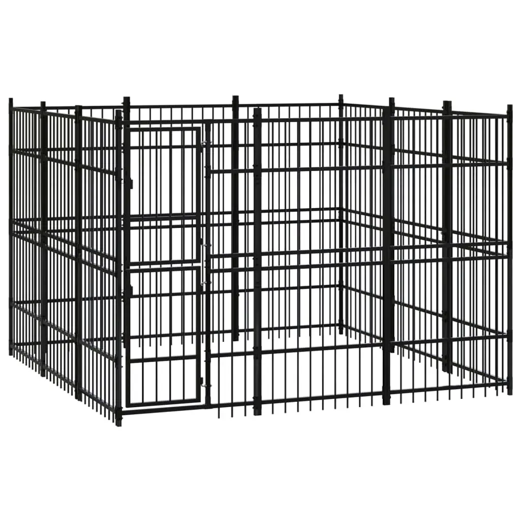 Outdoor Dog Kennel Steel 8.29 m² 3097974 - Pets