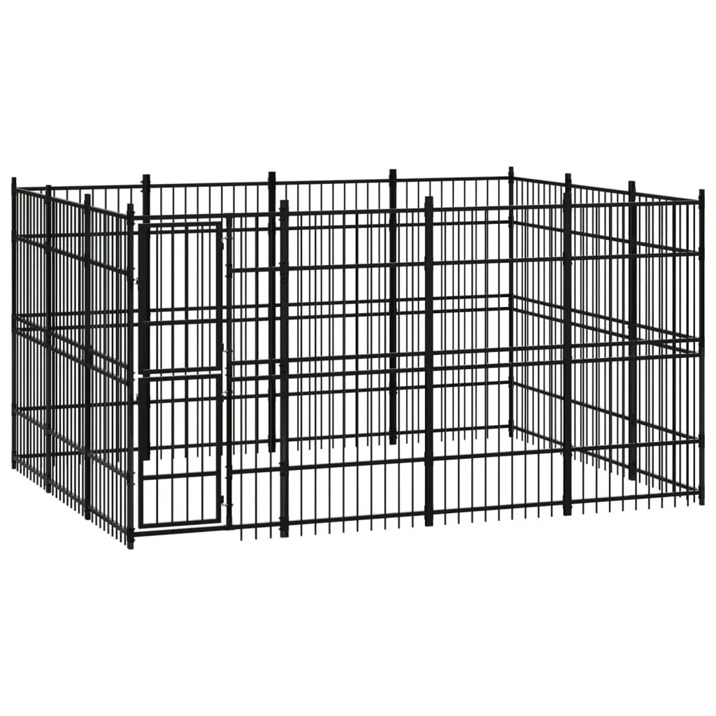 Outdoor Dog Kennel Steel 11.06 m² 3097975 - Pets