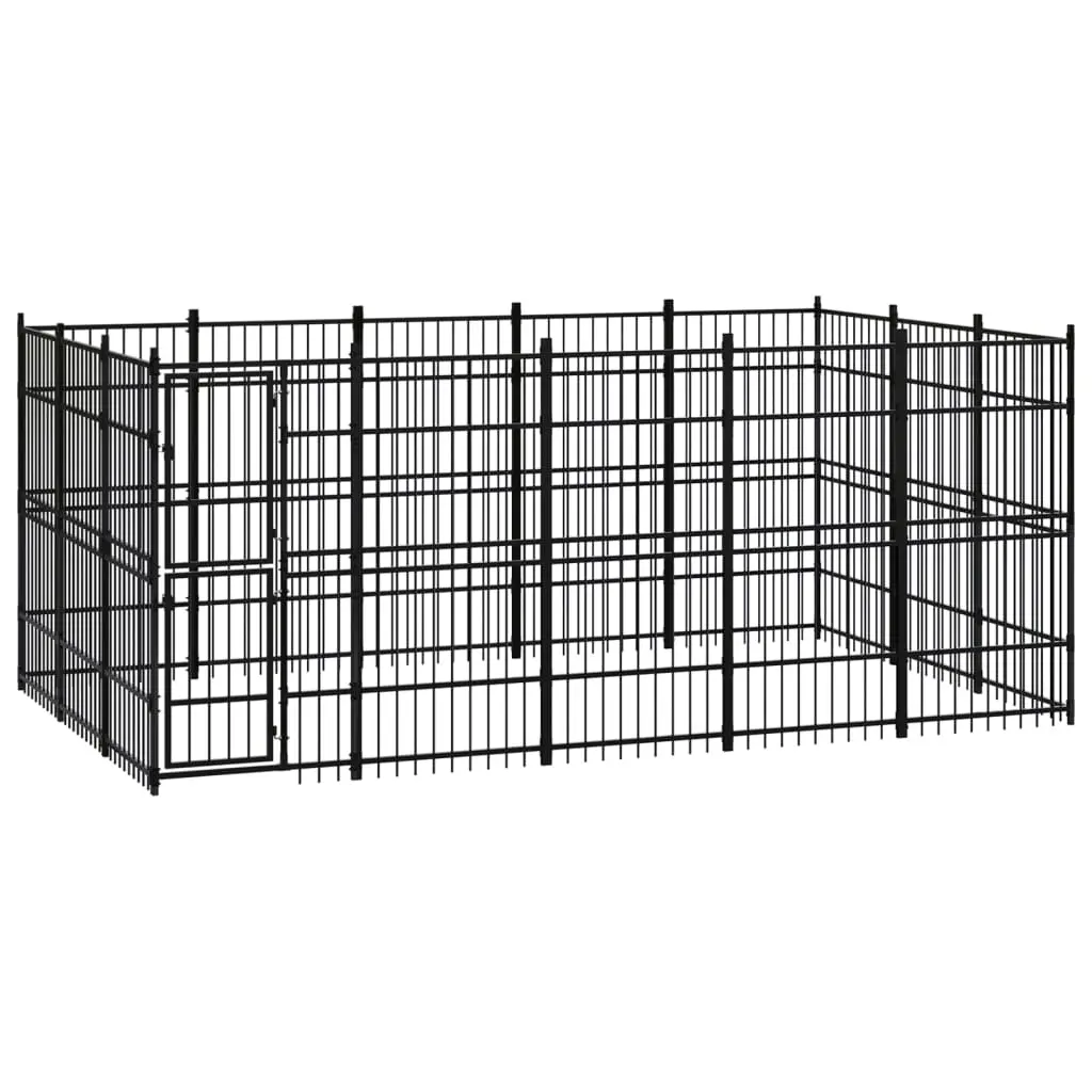 Outdoor Dog Kennel Steel 13.82 m² 3097976 - Pets