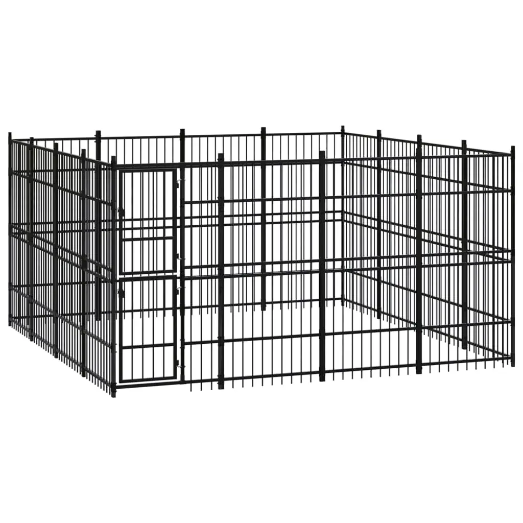 Outdoor Dog Kennel Steel 14.75 m² 3097982 - Pets